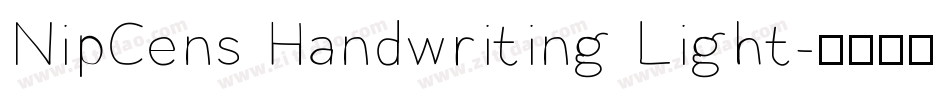 NipCens Handwriting Light字体转换